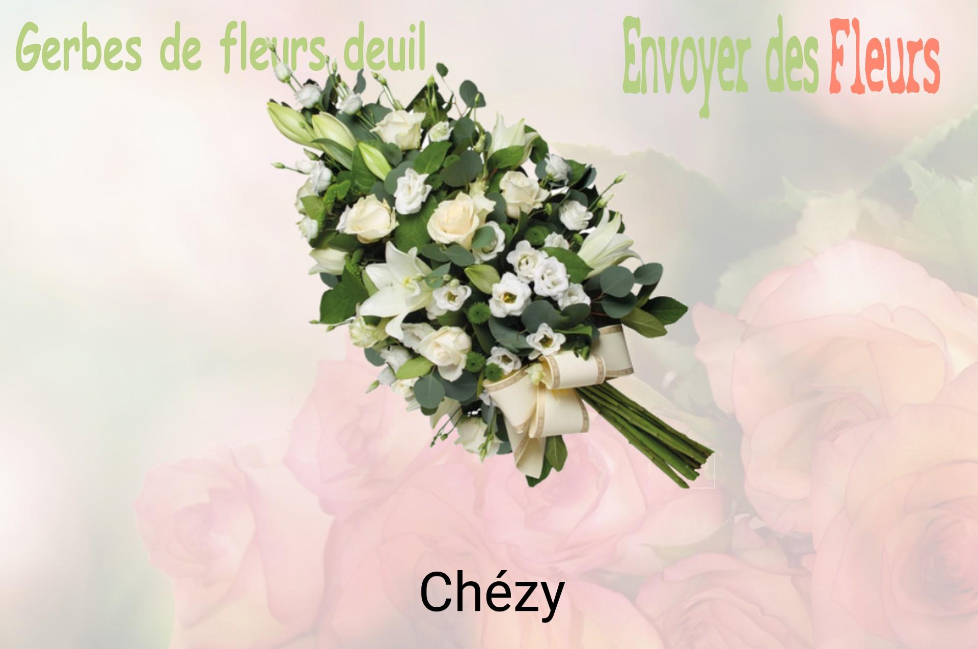Gerbe de fleurs de deuil livrée à Chézy